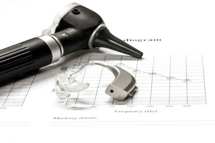 Otoscope and Hearing Aid with test results